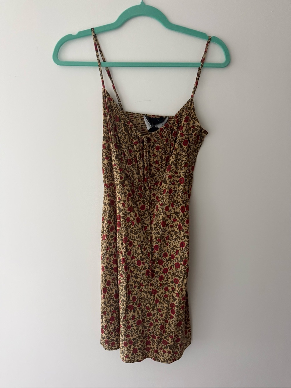 Realisation Par Floral Slip Dress with Red Rose Print